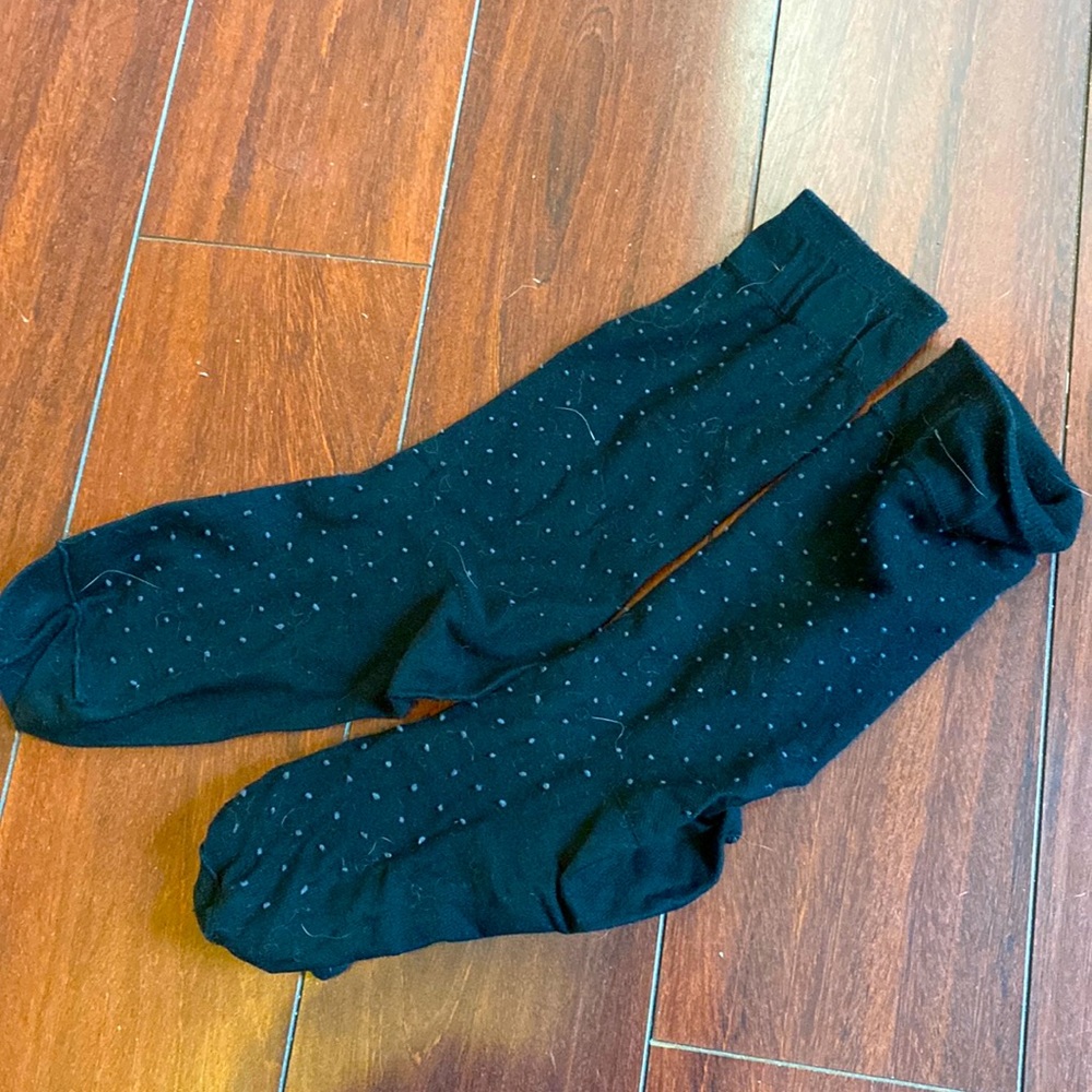 Men’s Black Spotted Dress Socks